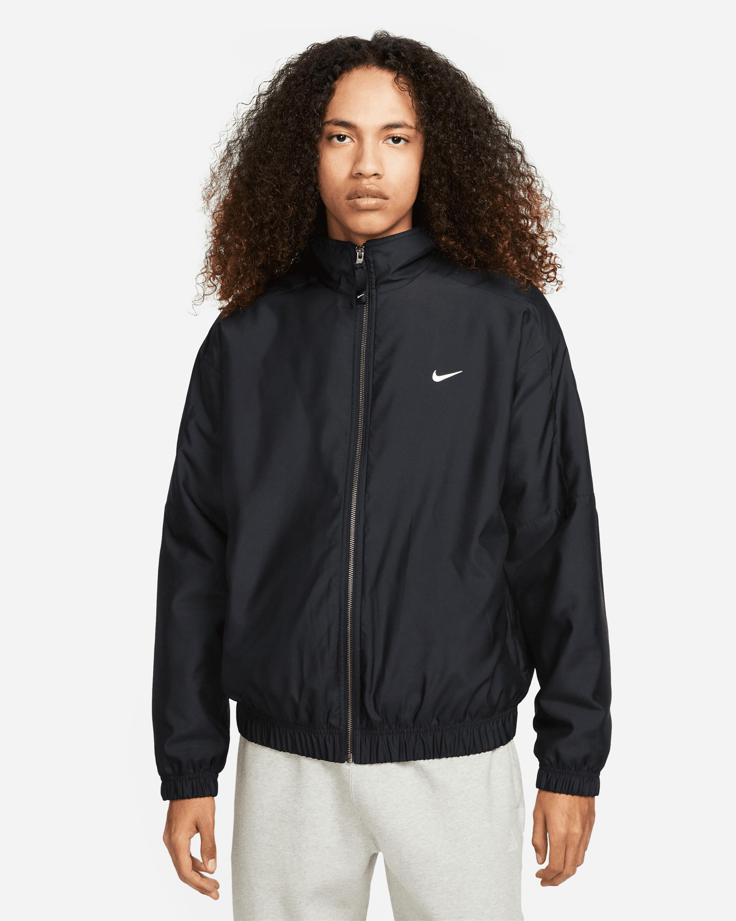 Nike Solo Swoosh Satin Bomber Jacket DN1266 011 AFEW STORE